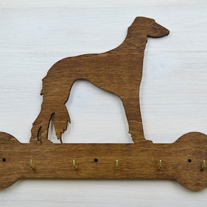 Saluki Dog Leash Holder Housewarming Gift Rustic Wall Decor Rustic Home Decor Hostess Gift Pet Gifts Wood Decor Wood Signs Pet Lovers