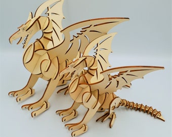 Dragon Puzzle - DHL express delivery - Wooden 3D Puzzle - Ecofriendly DIY Kit - Birthday Gift - Unique Diy Gift - Ljubljana Dragon - DIY kit