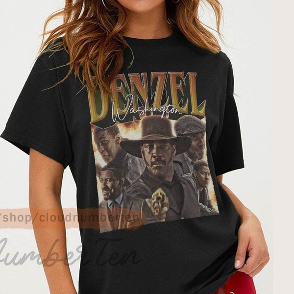 Denzel Washington shirt retro 90s poster tee vintage style t-shirt 307