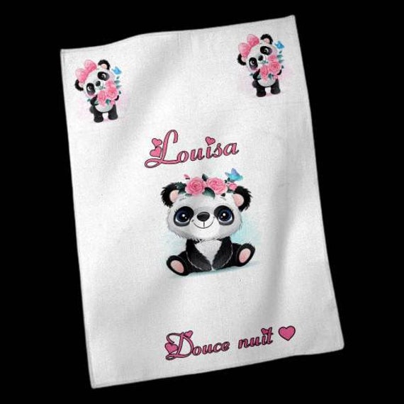 Plaid Bébé Personnalisé Panda Fille