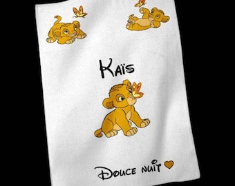 couverture personnalisé bébé Simba roi lion