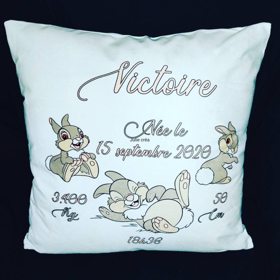 Coussin naissance panpan personnalisé ANNA