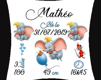 coussin de naissance personnalisé Dumbo