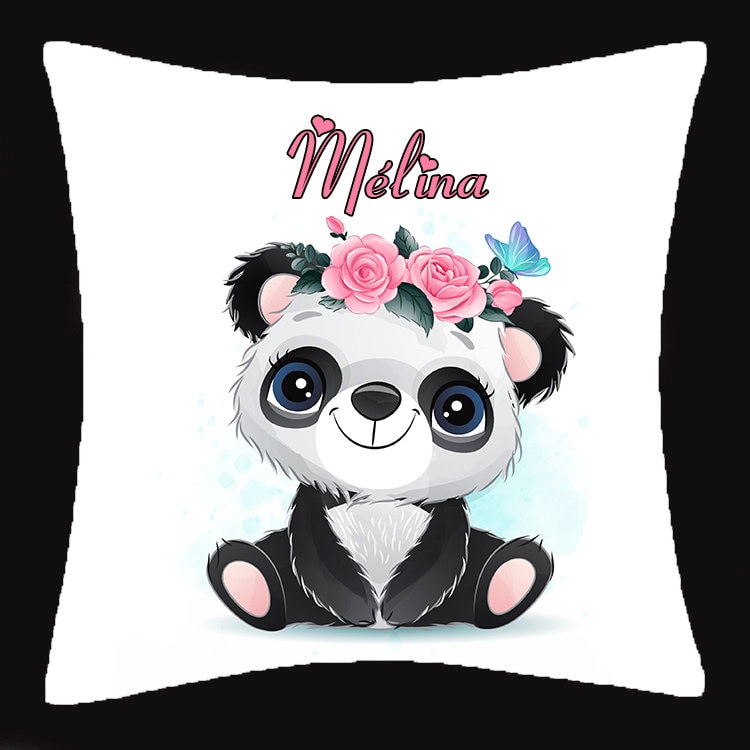 Coussin Personnalisé Panda Fille