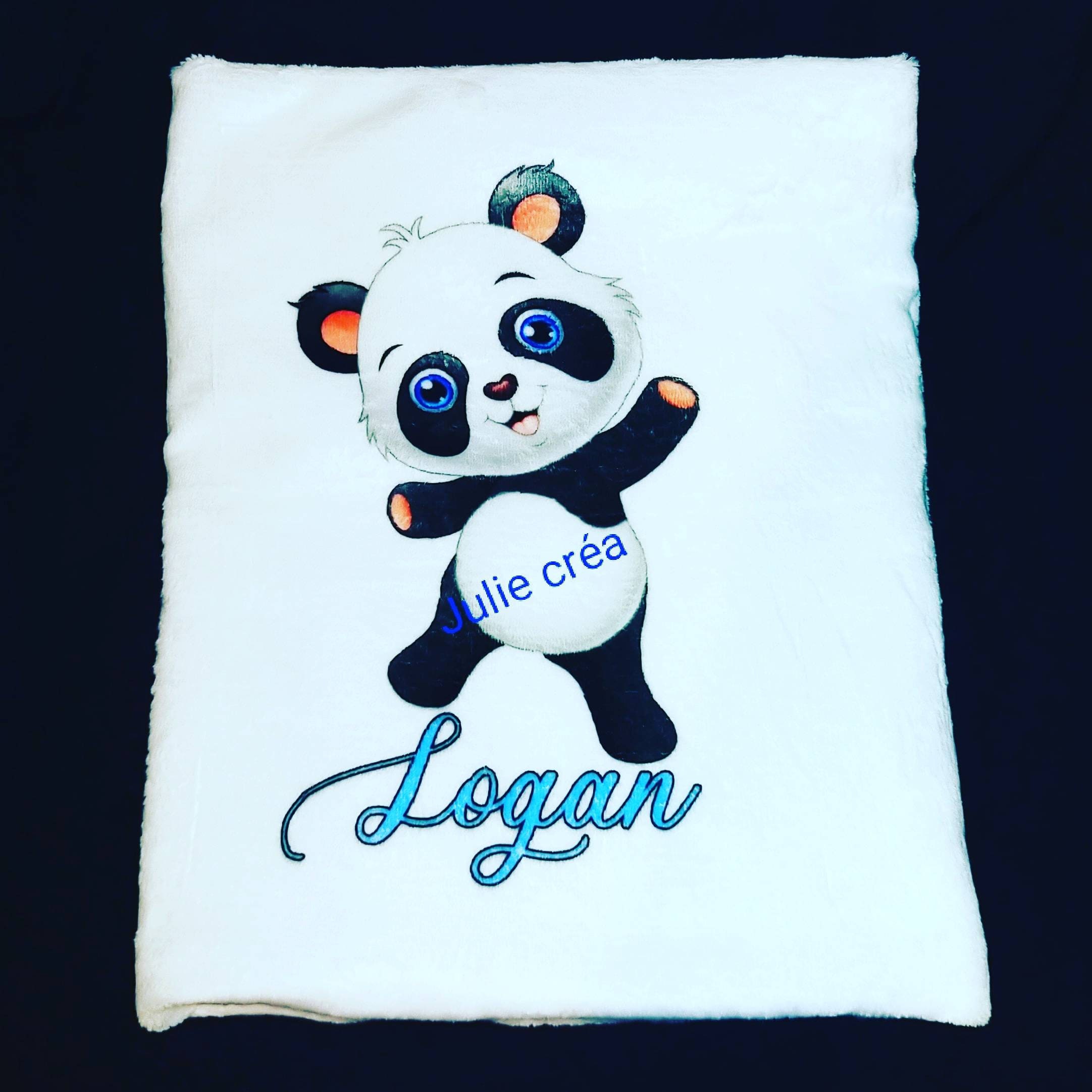 Personalized panda baby blanket Etsy