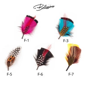 Hat Feather - (sold individually and as a set of 5 Handcrafted Feathers