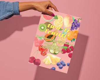 Two-tti Frutti 2nd Birthday Invitation | Editable Digital Template | Second Birthday Party Invite | Instant Download | Fruit Theme