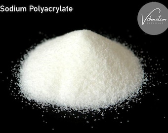 Polyacrylate de sodium • Polymère super absorbant • Homopolymère • Hydrogel • Poudre de slush • Vendeur britannique • Qualité d’hygiène