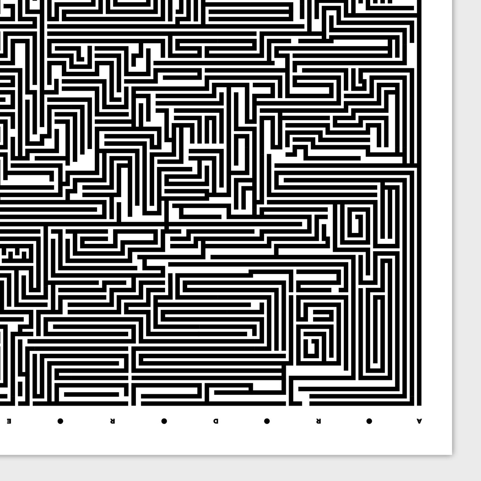 Art Maze by Kris Ardrey Labyrinth Wall Decor Modern Print Etsy