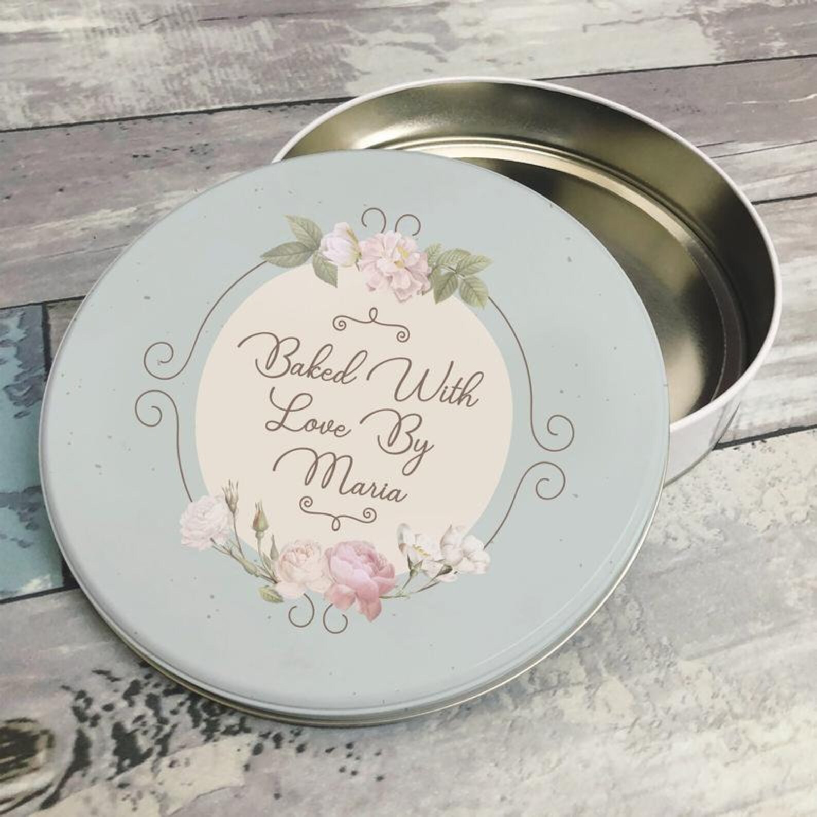 Personalised Cake Tin Biscuit Tin Cookie Box Snack Treat Etsy