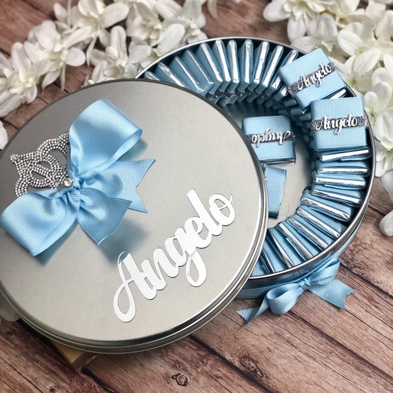 baby boy chocolate favors