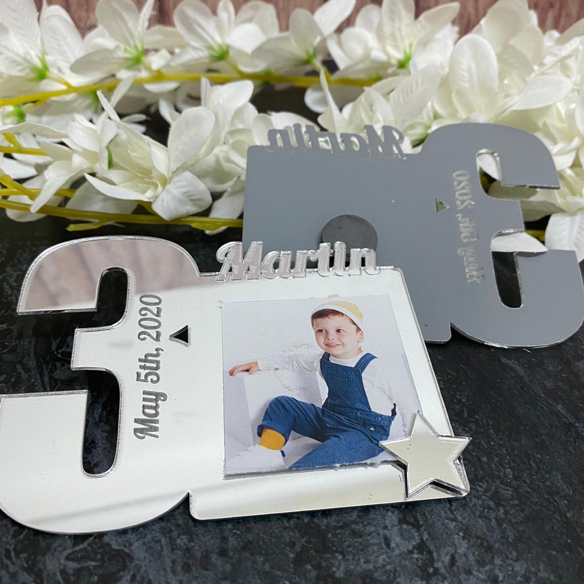 Birthday Photo Frames Custom Photo 3rd Birthday Etsy