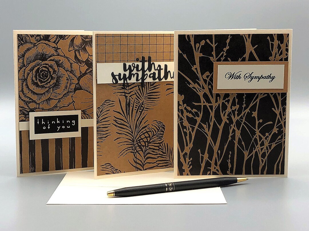 Sympathy Card Set, 3 Blank Sympathy / Thinking of You Cards - Etsy