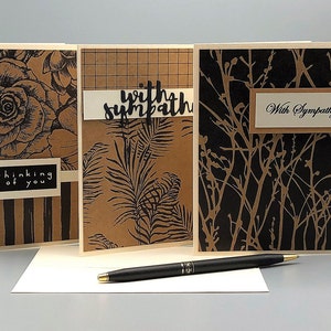 Jeu de cartes de sympathie, 3 cartes vierges de sympathie/pensant à vous