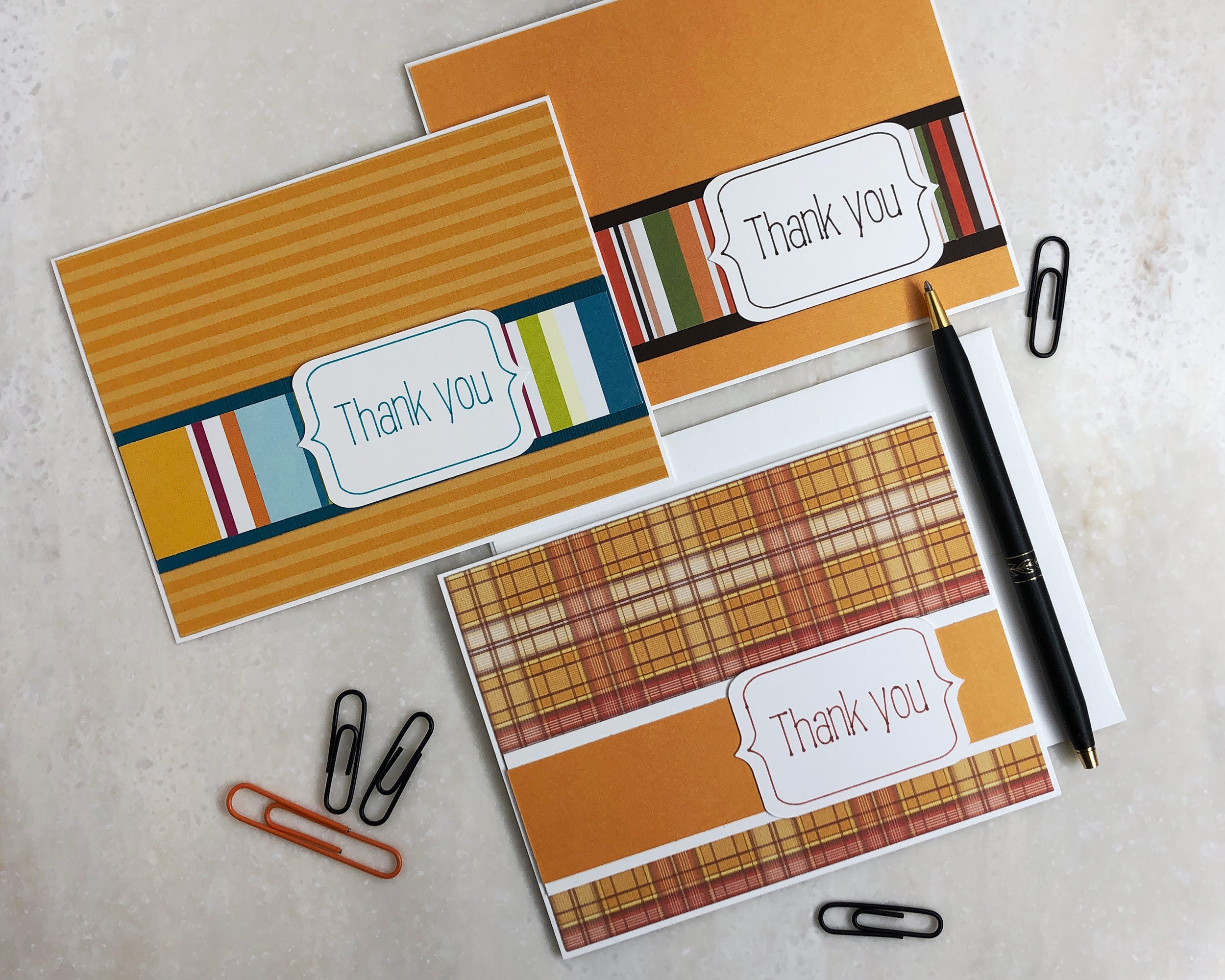 orange-thank-you-card-assortment-variety-3-pack-gift-for-etsy