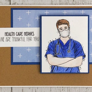 Hospital Staff Appreciation Card, Thank You Card for Doctor / Nurse / Healthcare Worker