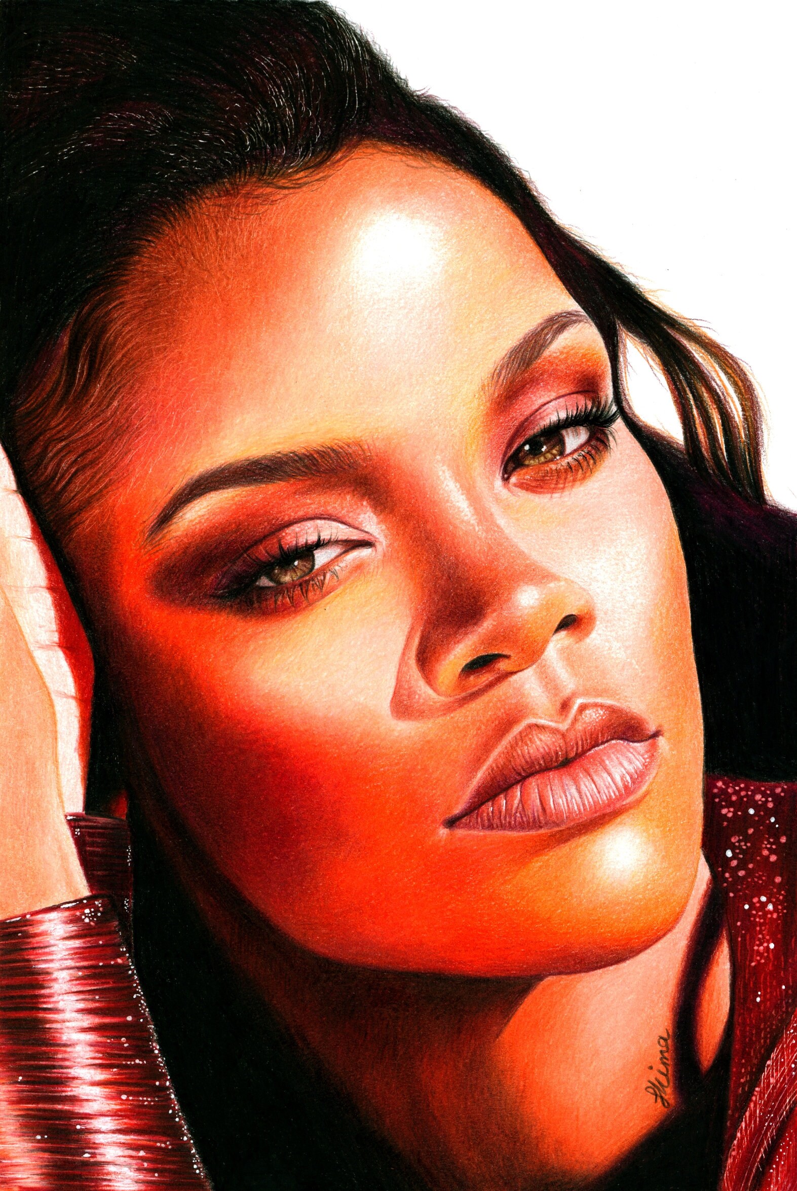 Rihanna Drawing Portrait Plus-Size Zip Up Hoodie – Hoo-design
