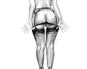 Erotische Foto AKT Naakt Pin up Erotische Print Art Art "MeCos Art" DIN A4 - 257
