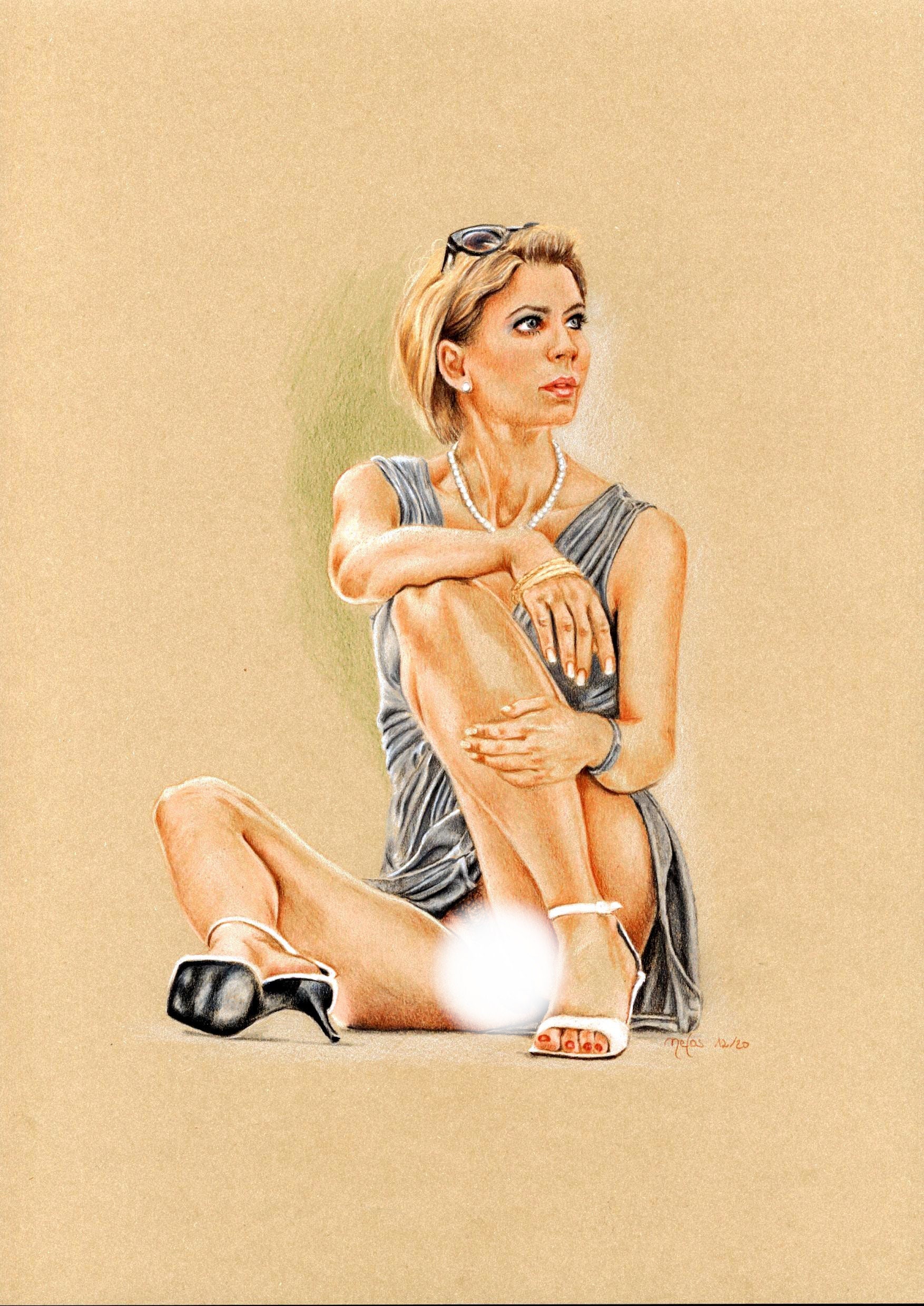 Kunstdruk van vrouwelijk naakt van het origineel "Mecos.Art" | NR. 230
