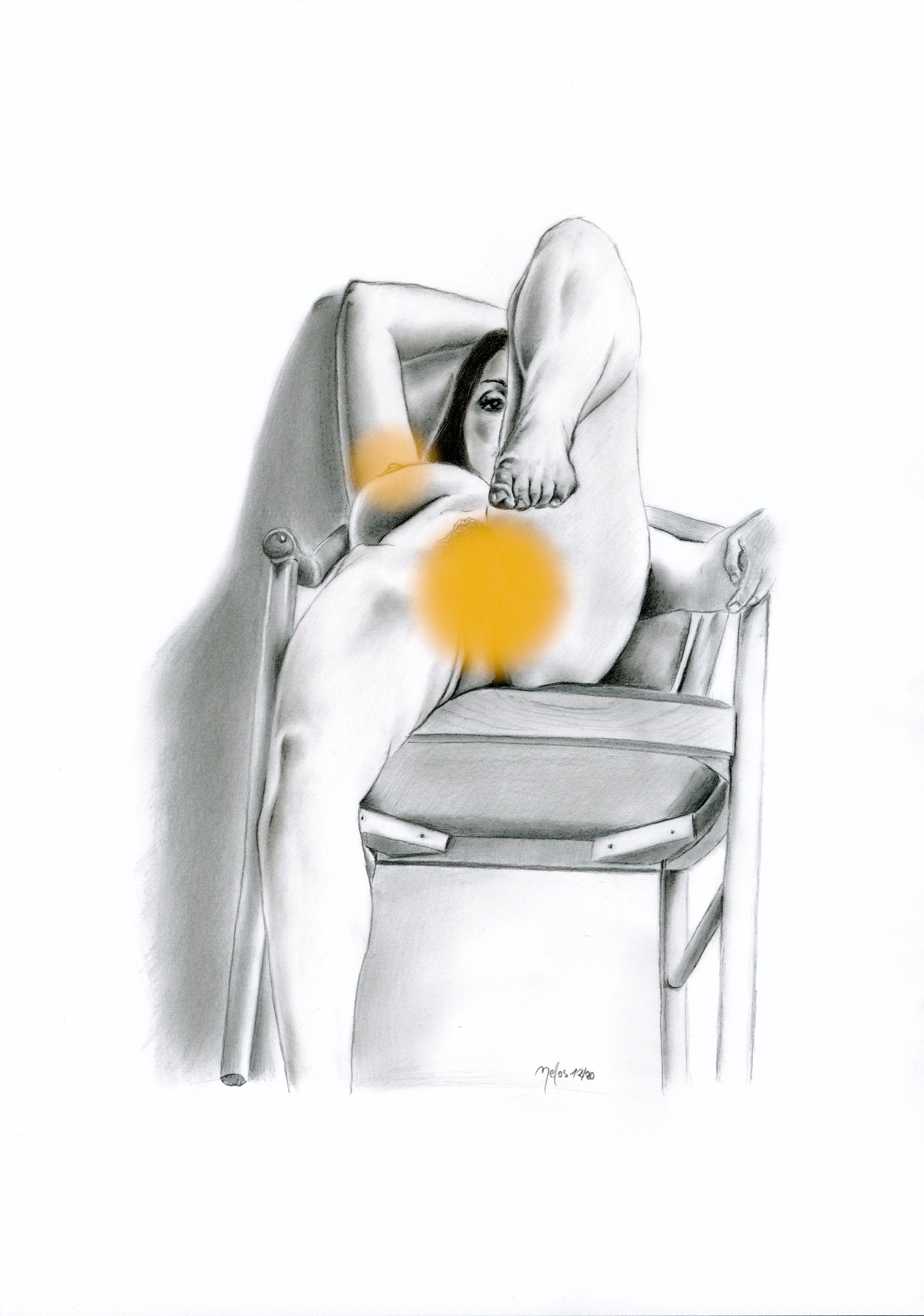Female Nude Art from Original Draw "Mecos.Art" | NO.217