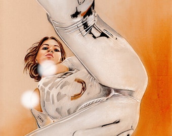 Impresión de arte desnudo femenino del original "Mecos.Art" | Nº 258