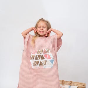 Waffel-Poncho-Handtuch für Kinder | Strand- und Bade-Überwurf mit Kapuze