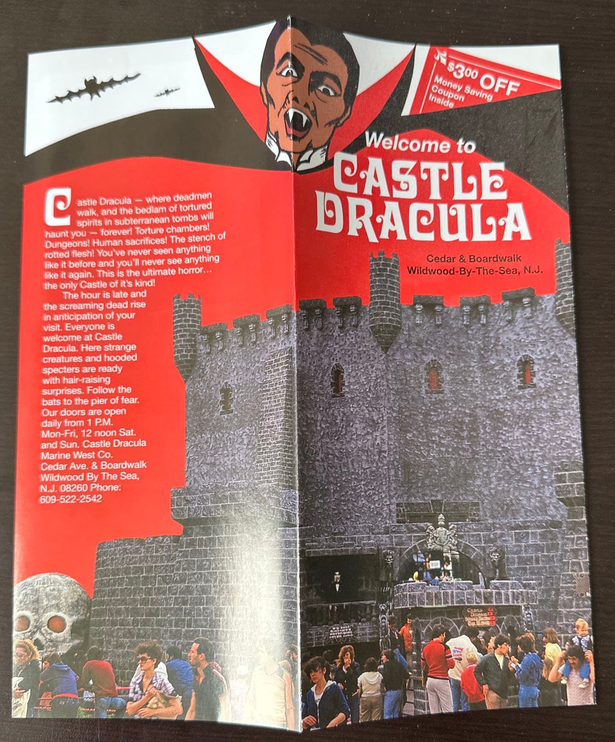 Castle Dracula Brochure & Photographs: Wildwood NJ Dark Ride - Etsy