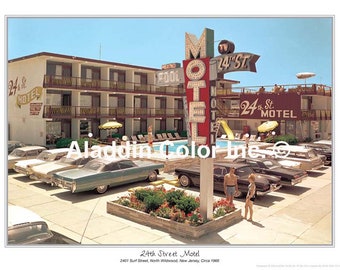 24th Street Motel Art Print: North Wildwood NJ, Mid-Century Modern