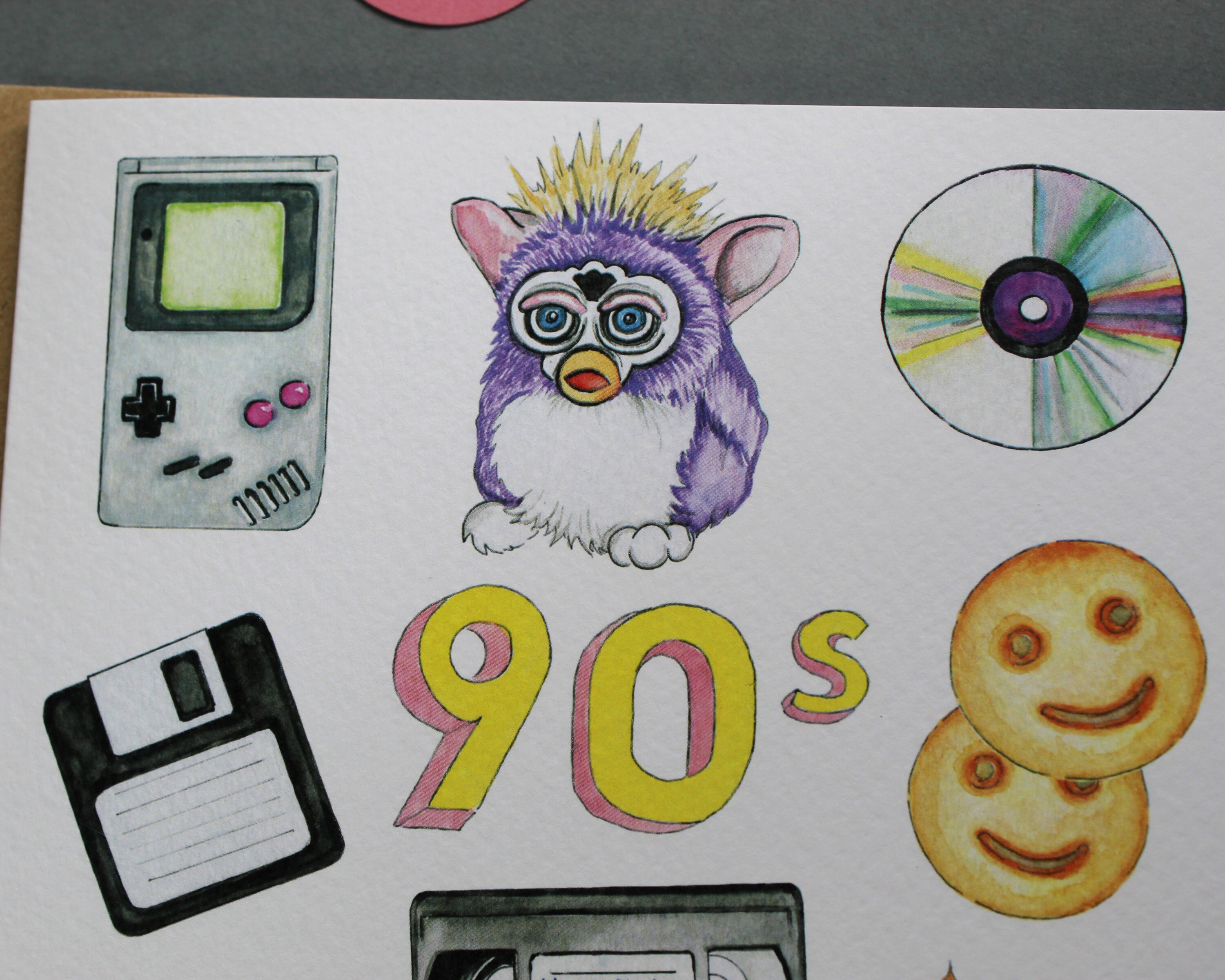 90s Retro Greeting Card Birthday Cards 30th Birthday Cards | Etsy