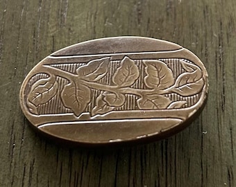 Moss Green Celluloid Button