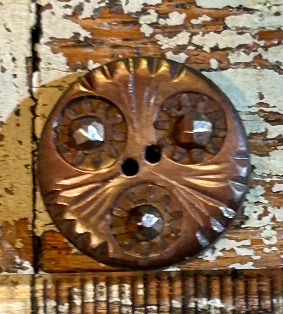 Antique Smokey Shell Button - Etsy