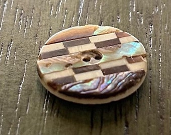 Abalone Shell Bone Button