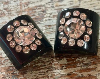 Celluloid Rhinestone Buttons