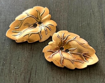 Golden Metal Leaf Buttons