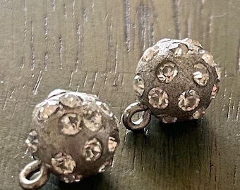 Silver Ball Rhinestone Buttons