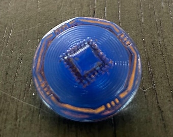 Blue Glass Button