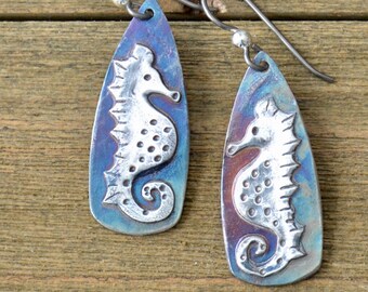 Sterling Seahorse Earrings