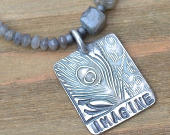 Sterling "Imagine" Pendant