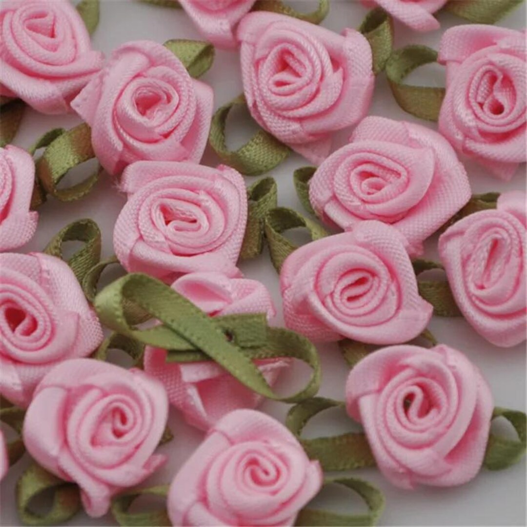 Trending Ribbon Roses Ballet Pink Ribbon Roses Set of 10 - Etsy