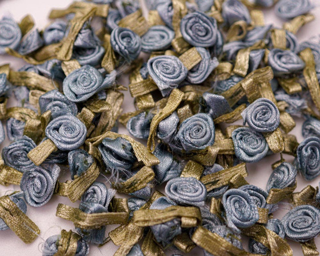 Blue Ribbion Roses Set of 10 Antique Blue Ribbon Roses - Etsy
