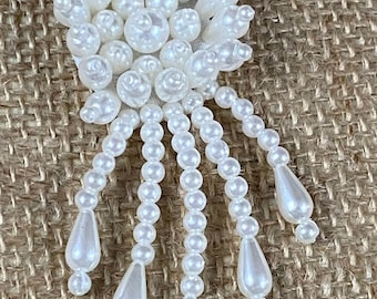 White Pearl Dangle Embellishment