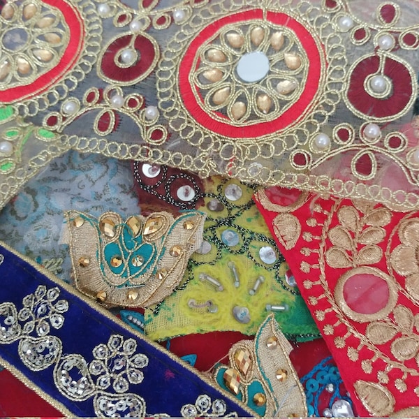 Beaded & Silk Sari Bundle 25 Pieces