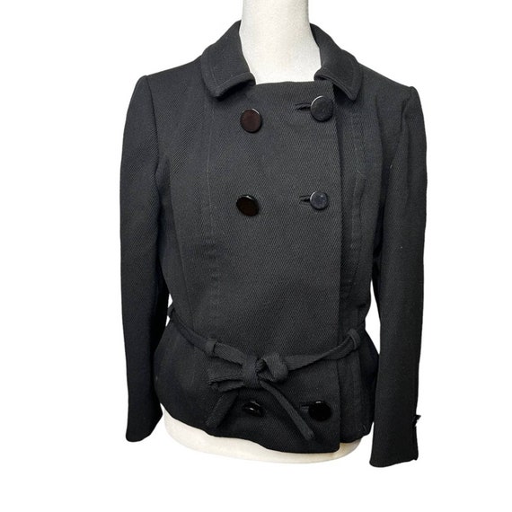 Vintage Lilli Ann 1960s Black Wool Blend Belted J… - image 2