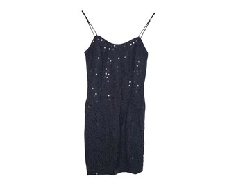 Vintage Jessica McClintock Gunne Sax 90s Sequin Slip Dress