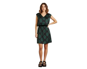 Vintage Y2K Class by Roberto Cavalli Blue & Green Damask Print Dress