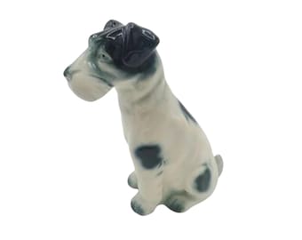 Vintage Porcelain German Terrier Dog Figurine Made In Germany