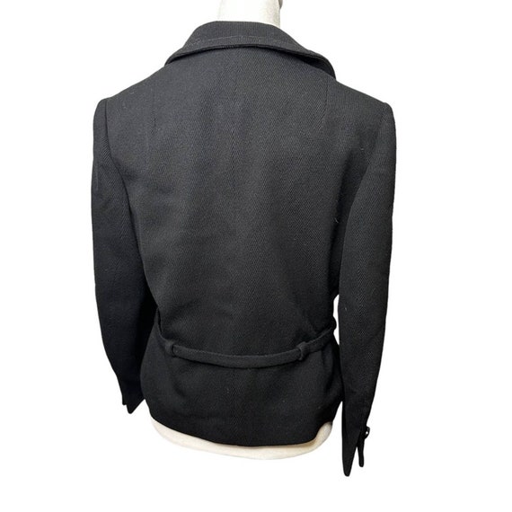 Vintage Lilli Ann 1960s Black Wool Blend Belted J… - image 9