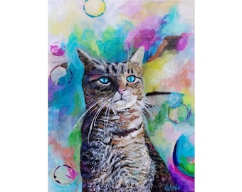 Pet Portrait Painting or Mixed Media Commissions