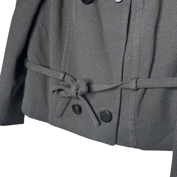 Vintage Lilli Ann 1960s Black Wool Blend Belted J… - image 4