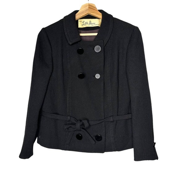 Vintage Lilli Ann 1960s Black Wool Blend Belted J… - image 3